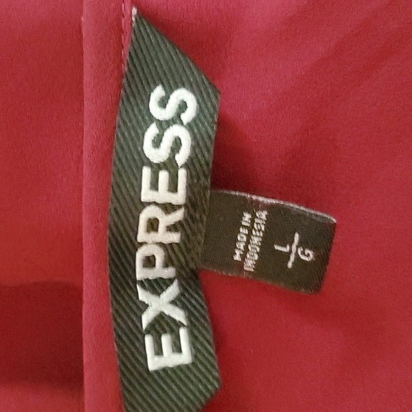 Express Ruffle Trim Long Sleeve Top Blouse Size L - Picture 7 of 9